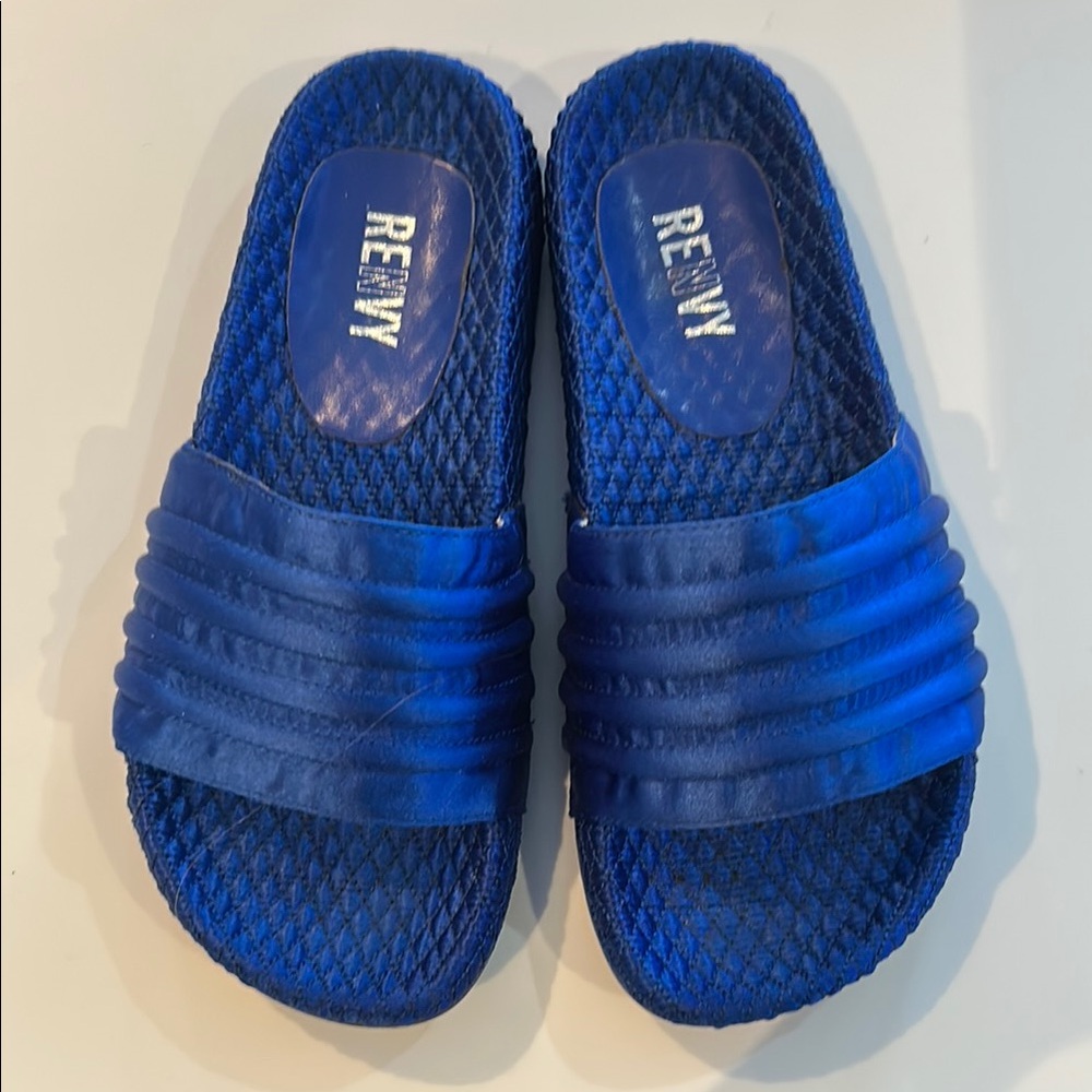 Blue RENVY Slide Sandals